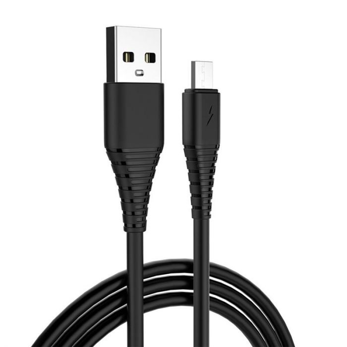 Кабель ColorWay USB - microUSB (M/M) (PVC), 2.4А, 1 м, Black (CW-CBUM025-BK)