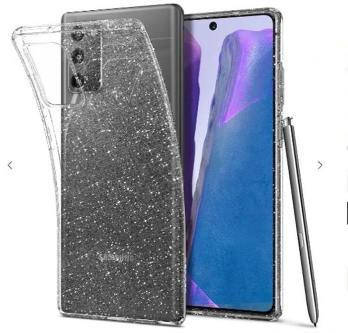 Чохол-накладка Spigen Liquid Crystal Glitter для Samsung Galaxy Note20 SM-N980 Crystal Quartz (ACS01416)