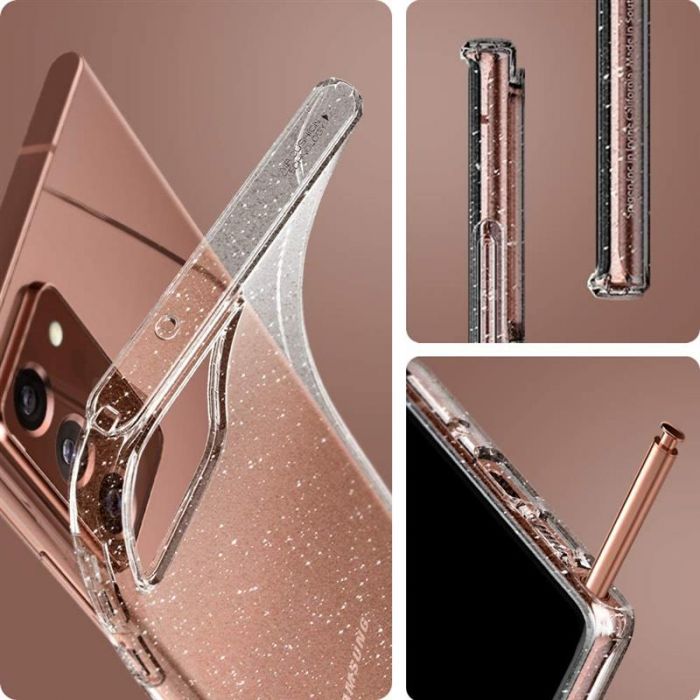 Чохол-накладка Spigen Liquid Crystal Glitter для Samsung Galaxy Note20 Ultra SM-N985 Crystal Quartz (ACS01390)