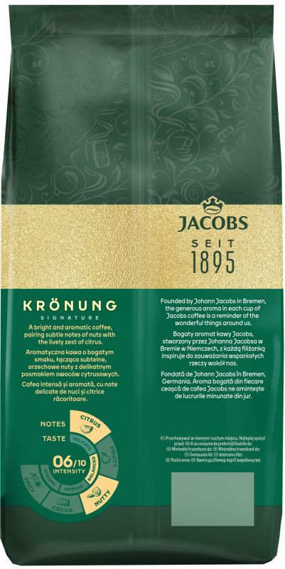 Кава в зернах Jacobs Kronung 1000 г