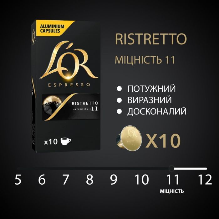 Кава в капсулах L`OR Espresso Ristretto 10 шт