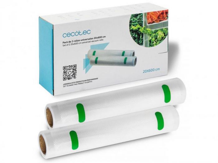 Плівка для вакуумного пакувальника Cecotec 20х600 см, 2 рулона CCTC-04071 (8435484040716)