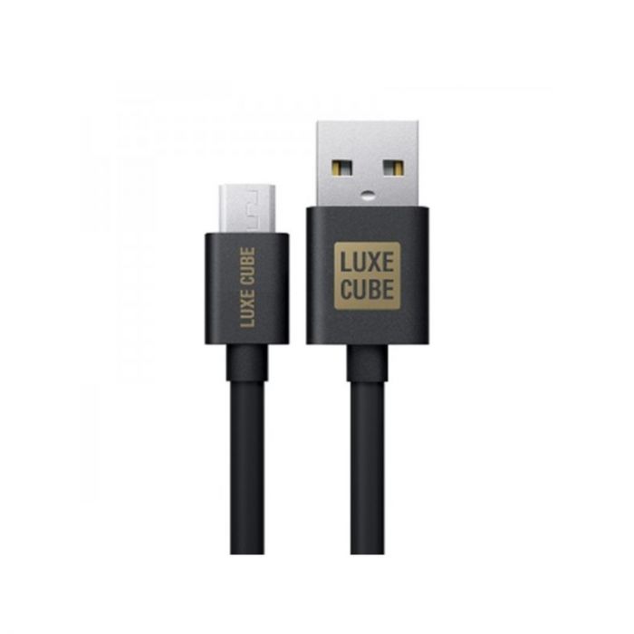 Кабель Luxe Cube USB Type-А - USB Type-C (M/M), 3 А, 1 м, чорний (8886668686112)