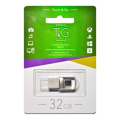 Флеш-накопичувач USB3.0 32GB Type-C T&G 104 Metal Series Silver (TG104TC-32G3)