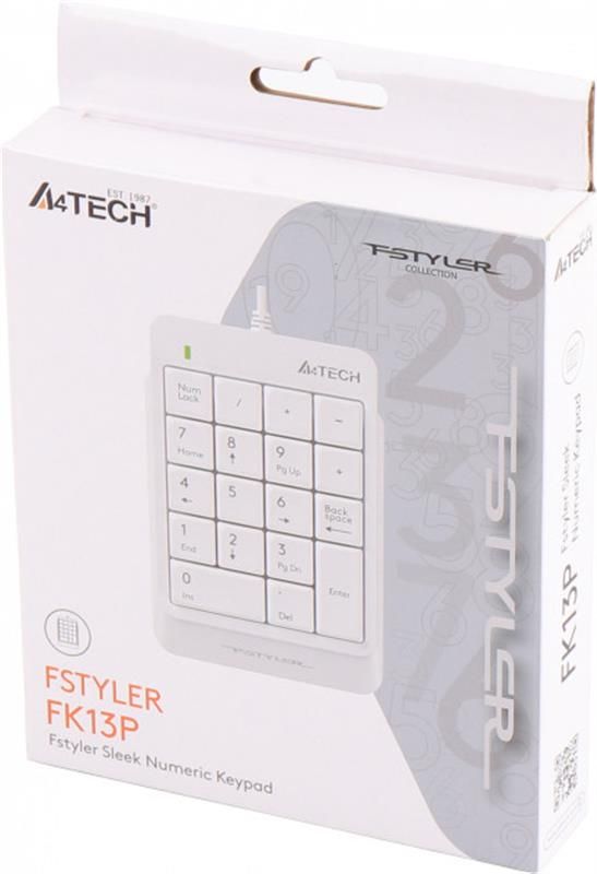 Цифровий клавiатурний блок A4Tech FK13P White