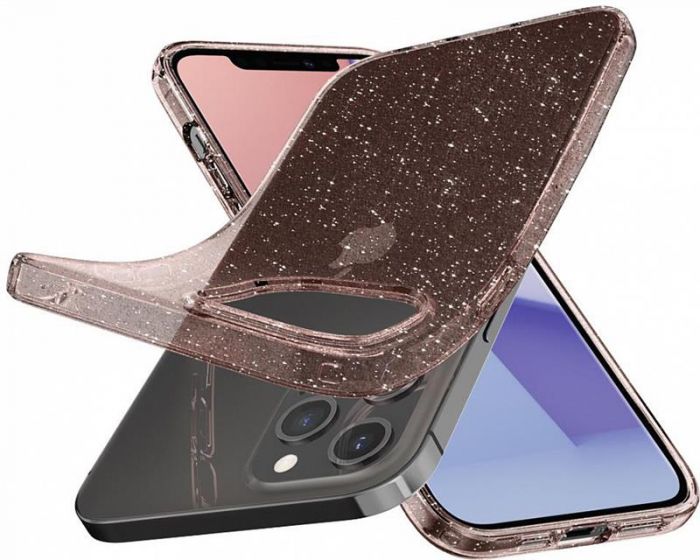 Чохол-накладка Spigen Liquid Crystal Glitter для Apple iPhone 12/12 Pro Rose Quartz (ACS01699)