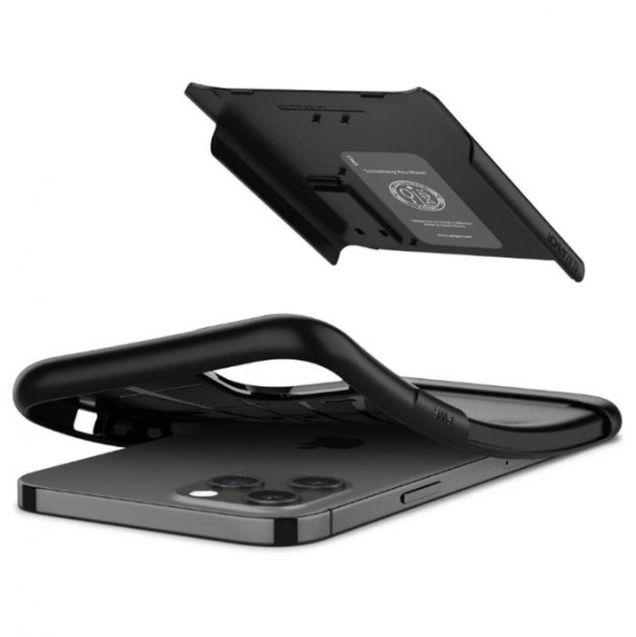 Чохол-накладка Spigen Slim Armor для Apple iPhone 12 Pro Max Black (ACS01479)