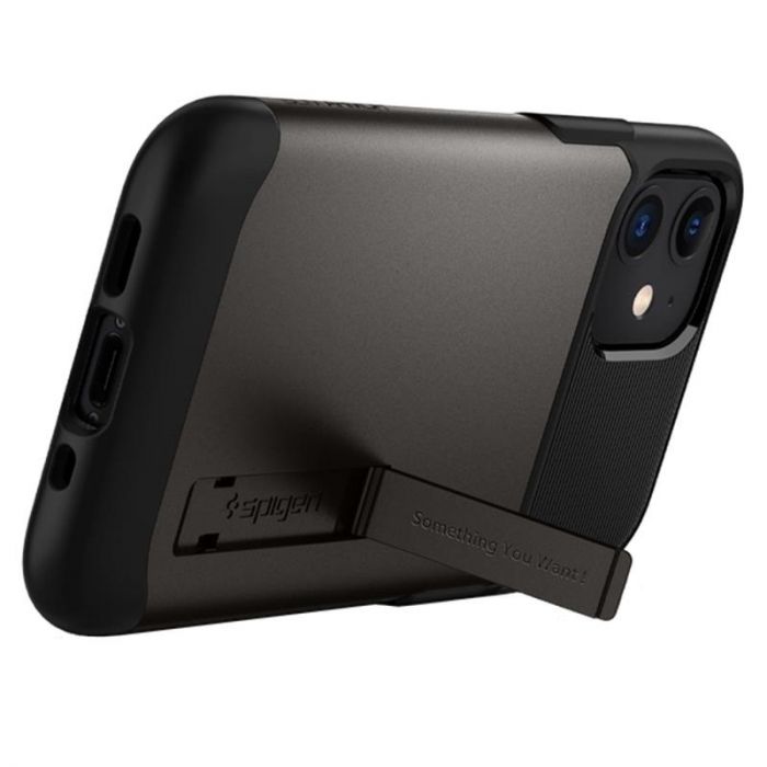 Чохол-накладка Spigen Slim Armor для Apple iPhone 12 Mini Gunmetal (ACS01546)