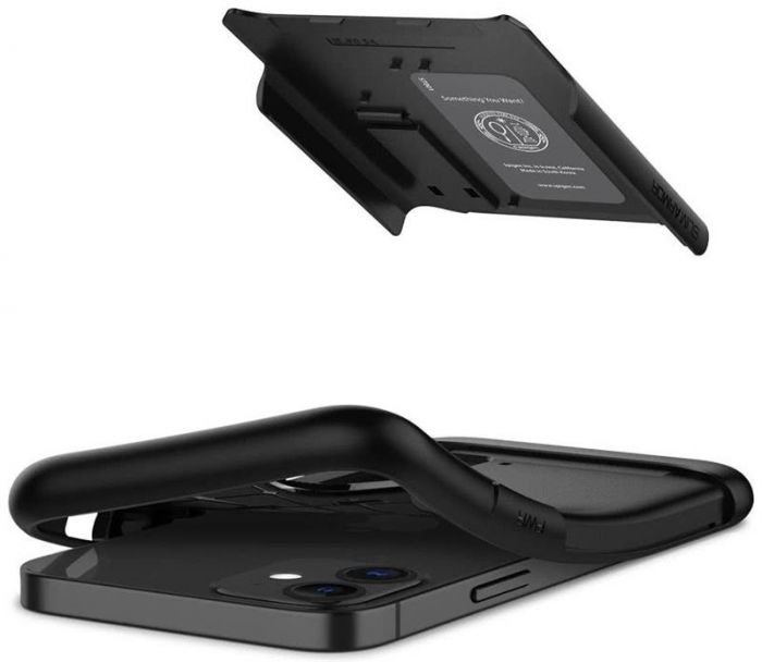 Чохол-накладка Spigen Slim Armor для Apple iPhone 12 Mini Black (ACS01545)