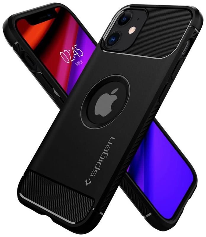 Чохол-накладка Spigen Rugged Armor для Apple iPhone 12 Mini Matte Black (ACS01743)