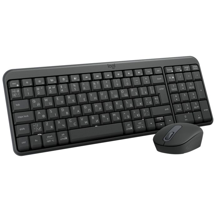 Комплект (клавіатура, миша) бездротовий Logitech MK250 Graphite (920-013823)