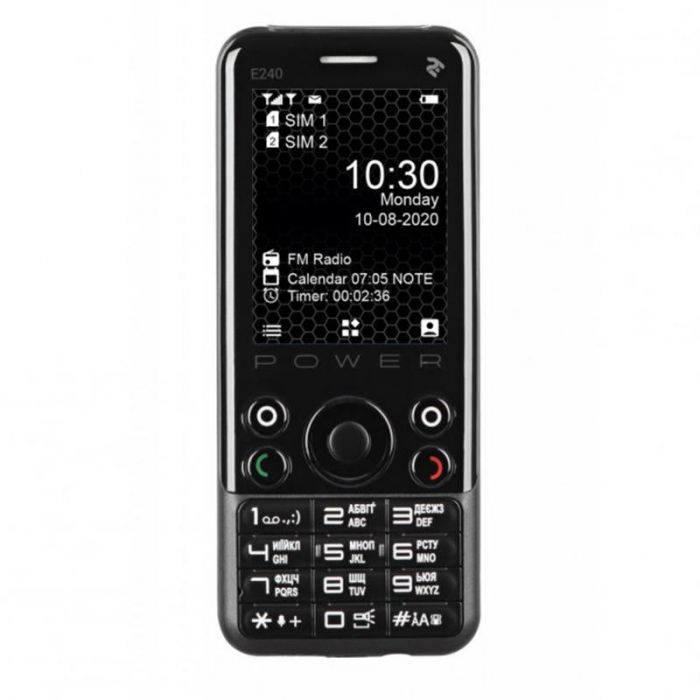 Мобiльний телефон 2E E240 Power Dual Sim Black (680576170088)