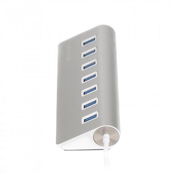 USB-хаб Maxxter 7 ports Silver (HU3A-7P-01)