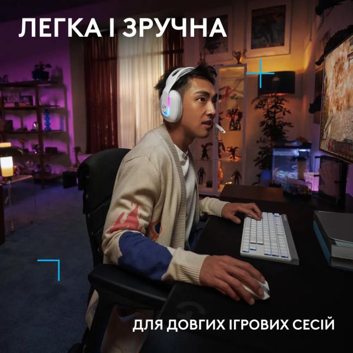 Гарнитура Logitech G522 LightSpeed Wireless Gaming Headset White (981-001550)