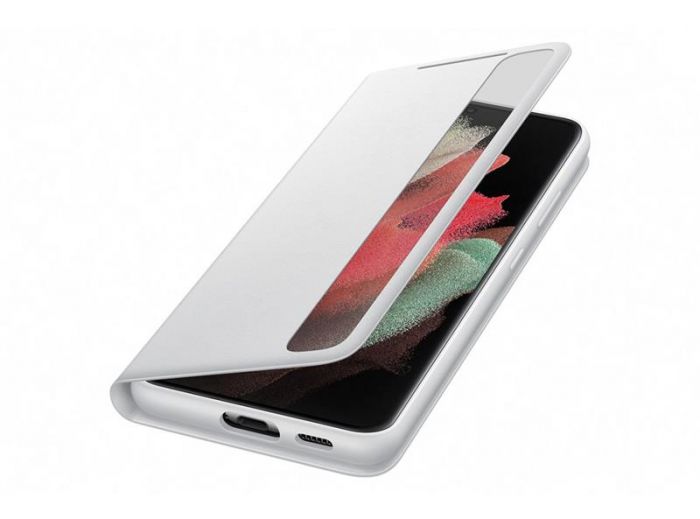 Чохол-книжка Samsung Smart Clear View Cover для Samsung Galaxy S21 Ultra SM-G998 Light Gray (EF-ZG998CJEGRU)