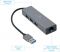 USB-хаб Cablexpert 4 ports USB 3.0 Grey (A-AMU3-LAN-01)