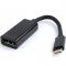 Адаптер Cablexpert USB Type-C - DisplayPort (M/F), 0.15 м, чорний (A-CM-DPF-01) 