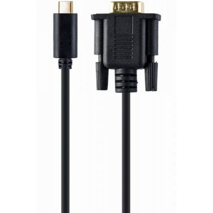 Кабель Cablexpert USB Type-C - VGA (M/M), 2 м, чорний (A-CM-VGAM-01)