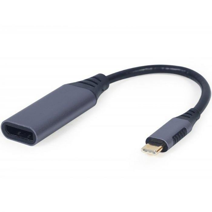 Адаптер Cablexpert DisplayPort - USB Type-C (F/M), 0.15 м, Black (A-USB3C-DPF-01)