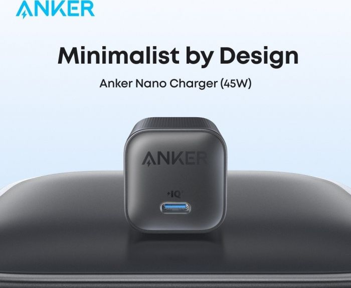 Мережевий зарядний пристрій Anker Nano Charger 45W USB-C Black (A2692L11)