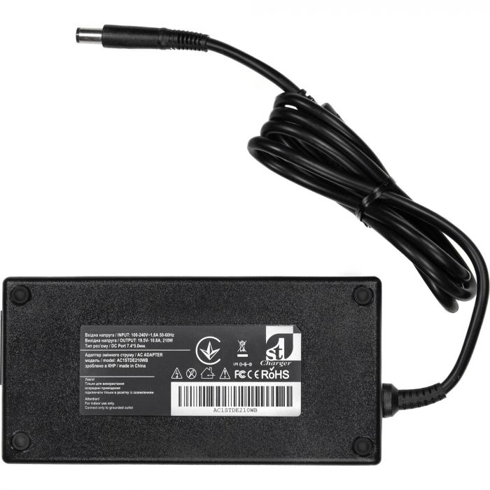 Блок живлення 1StCharger для ноутбука Dell 19.5V 210W 10.8A 7.4х5.0мм (AC1STDE210WB)