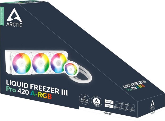 Система водяного охолодження Arctic Liquid Freezer III Pro 420 A-RGB White (ACFRE00189A)