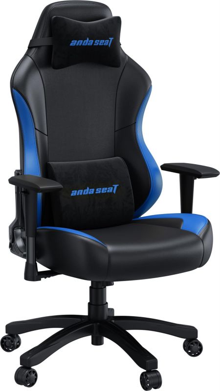 Крісло для геймерів Anda Seat Luna Size L PVC Black/Blue (AD18-48-BS-PV)