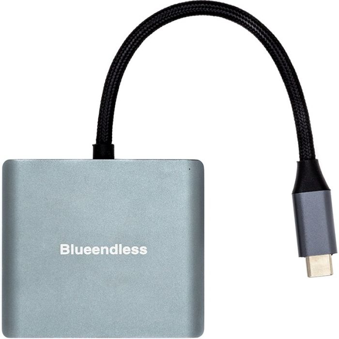 Адаптер Blueendless USB Type-C - 2xHDMI (M/F) Grey (CA913831)