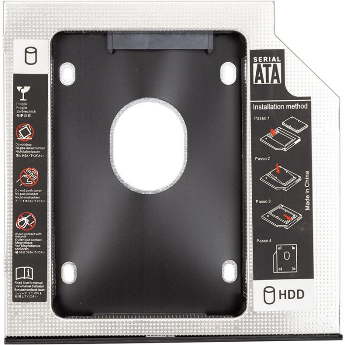 Адаптер HDD 2.5" для ноутбука у відсік CD-ROM PowerPlant HB390014 (12.7 мм)