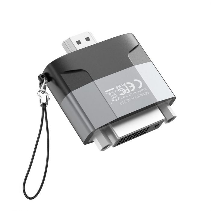 Адаптер XO HDMI-DVI (M/F) Black/Grey (GB013-HDMIDVI.tranish)