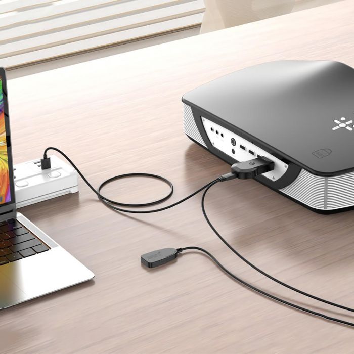 Адаптер XO GB012 HDMI - USB-A (M/M) Black 