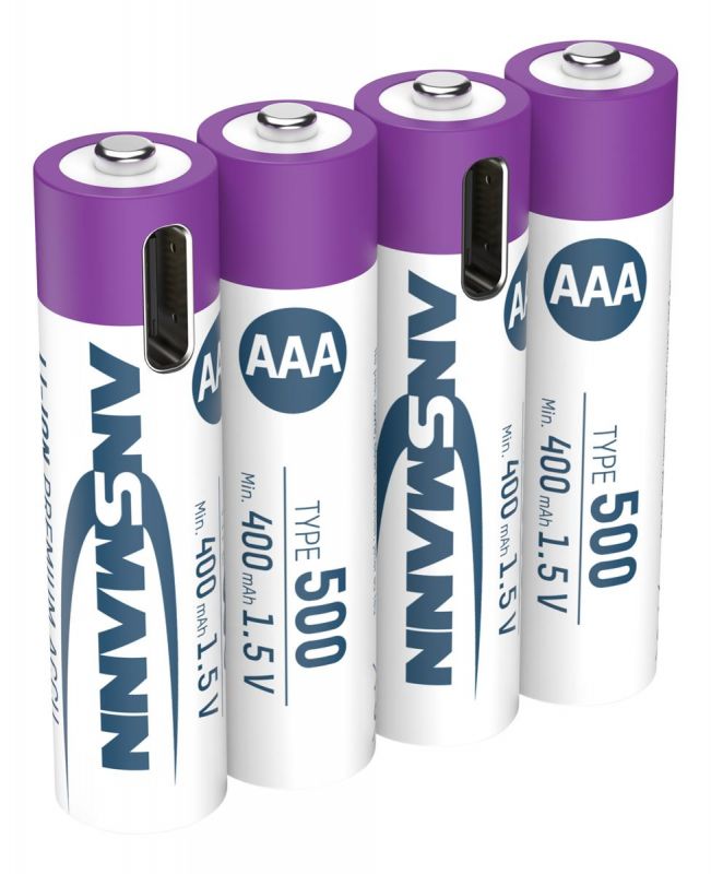 Акумулятори Ansmann AAA/HR03 Li-Ion 500 mAh BL 4 шт