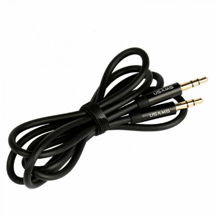 Аудіо-кабель Usams YP-01 3.5 мм - 3.5 мм (M/M), 1 м, Black (YP101)