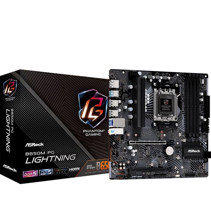 Материнська плата ASRock B650M PG Lightning Socket AM5