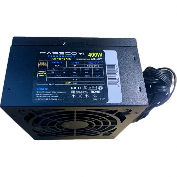 Блок живлення CaseCom CM 400-12 ATX 400W