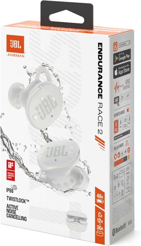 Bluetooth-гарнітура JBL Endurance Race 2 White (JBLENDURACE2WHT)