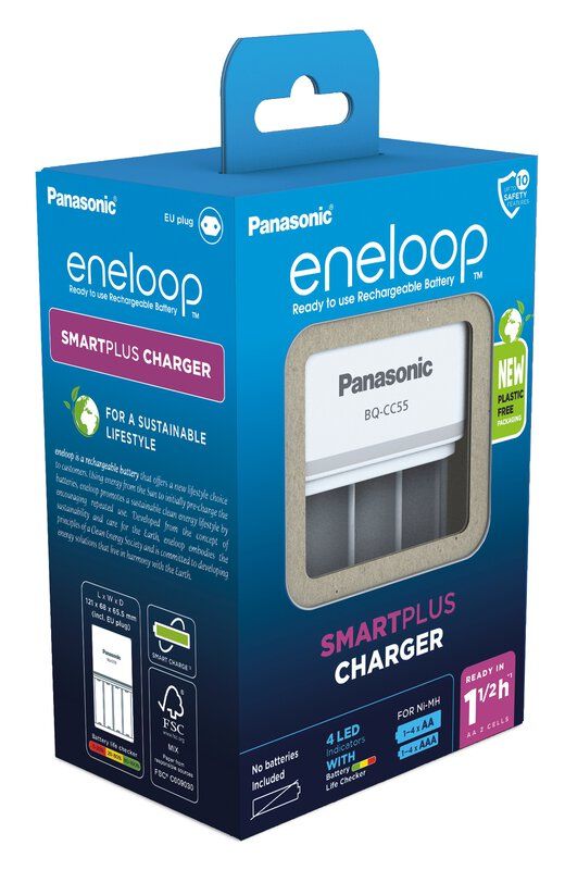 Зарядний пристрій Panasonic Eneloop Smart Quick Charger AA/AAA (BQ-CC55E)