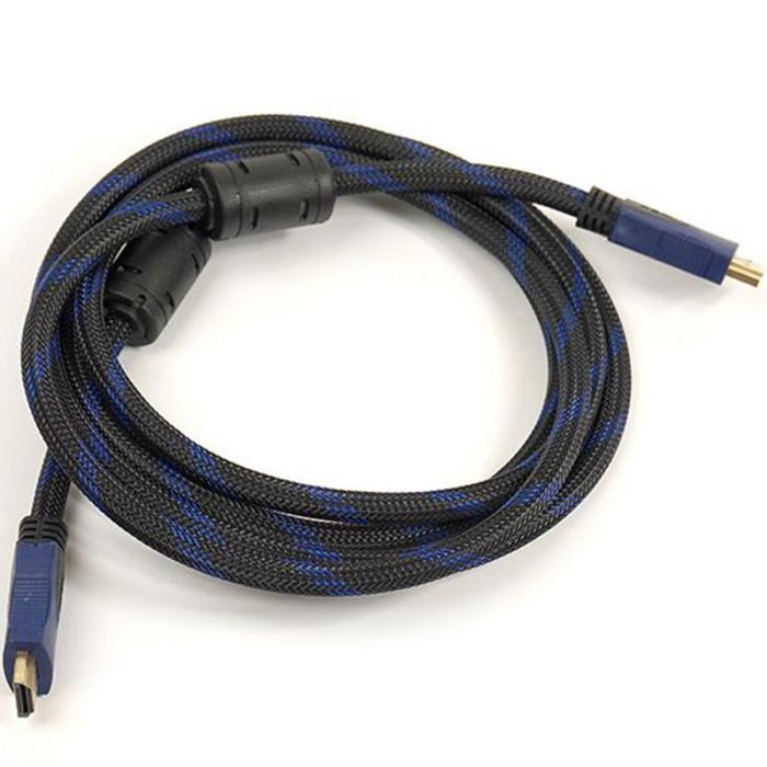 Кабель PowerPlant (CA910243) HDMI-HDMI v1.4, 2м, Nylon, Double ferrites, Black