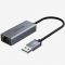 Мережевий адаптер Cabletime USB 100Mbps Ethernet, 0.15m,Space Grey (CB52G)