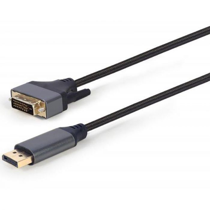 Кабель Cablexpert DisplayPort - DVI (M/M), 1.8 м, Black (CC-DPM-DVIM-4K-6)