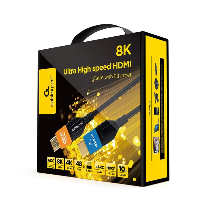 Кабель Cablexpert HDMI - HDMI V 2.1 (M/M), 10 м, Black (CC-HDMI8K-AOC-10M)