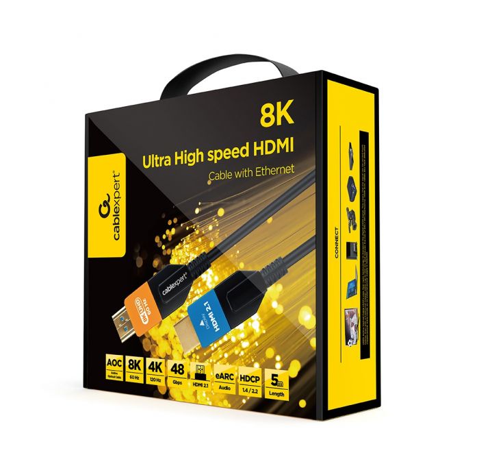 Кабель Cablexpert HDMI - HDMI V 2.1 (M/M), 5 м, Black (CC-HDMI8K-AOC-5M)