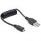 Кабель Cablexpert USB - micro USB V 2.0 (M/M), 0.6 м, спіральний (CC-mUSB2C-AMBM-0.6M)