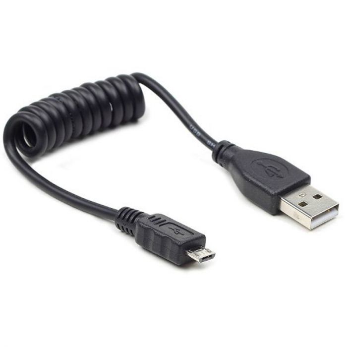 Кабель Cablexpert USB - micro USB V 2.0 (M/M), 0.6 м, спіральний (CC-mUSB2C-AMBM-0.6M)