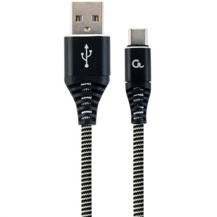 Кабель Cablexpert USB - USB Type-C V 2.0 (M/M), 2 м, Black/White (CC-USB2B-AMCM-2M-BW)