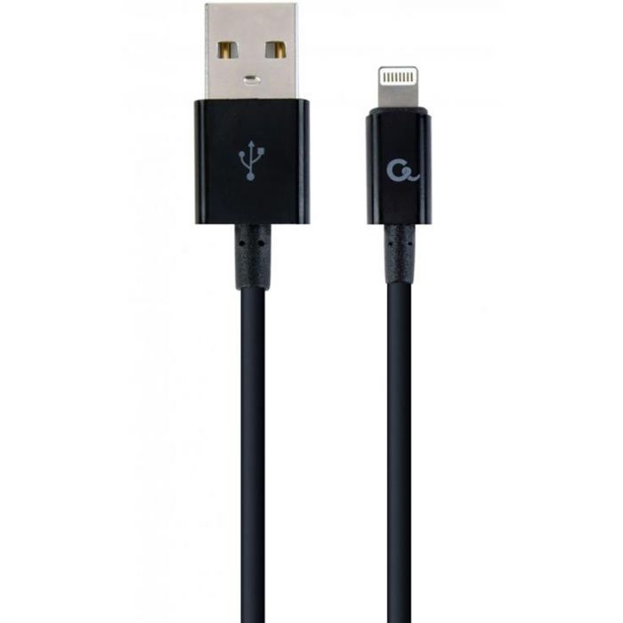 Кабель Cablexpert USB - Lightning (M/M), преміум, 2 м, чорний (CC-USB2P-AMLM-2M)