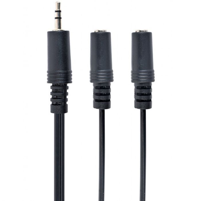 Аудіо-кабель Cablexpert 3.5 мм - 2х3.5 мм (M/F), 5 м, чорний (CCA-415)