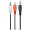 Аудіо-кабель Cablexpert 3.5 мм - 2хRCA (M/M), 2.5 м, Black (CCA-458-2.5M)