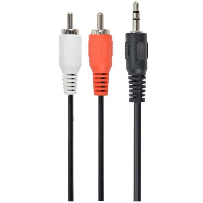 Аудіо-кабель Cablexpert 3.5 мм - 2хRCA (M/M), 5 м, Black (CCA-458-5M)
