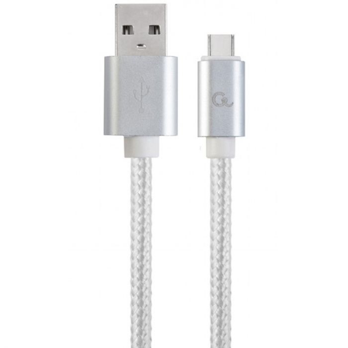 Кабель Cablexpert USB - USB Type-C (M/M), 1.8 м, серебристый (CCB-mUSB2B-AMCM-6-S)